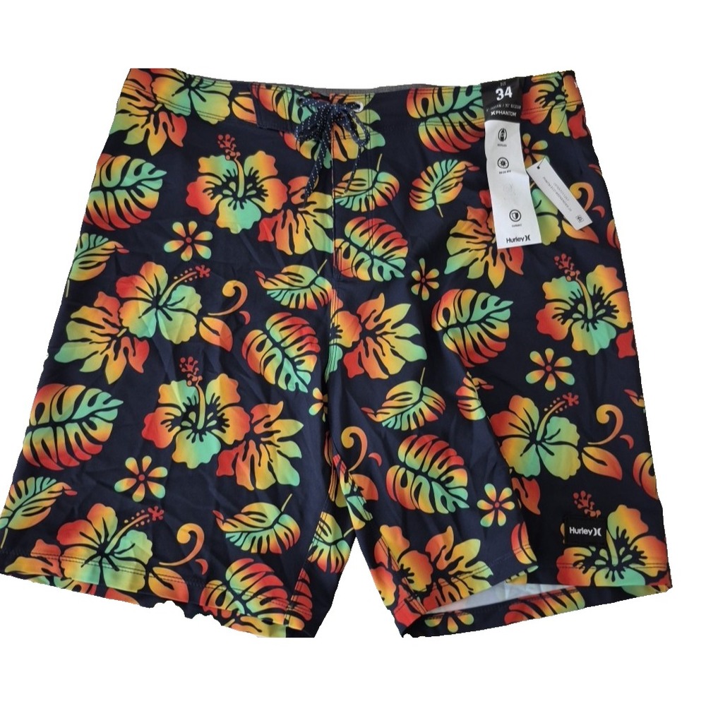 Hurley Swim Trunk‎ Mens 36 Multi Color Phantom Weekender 20  9" Boardshorts NEW